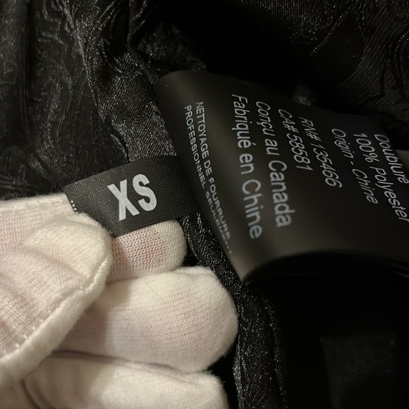 Gorski Fur Jacket Rex Rabbit Black *real fur* notch collar XS - Picture 8 of 16